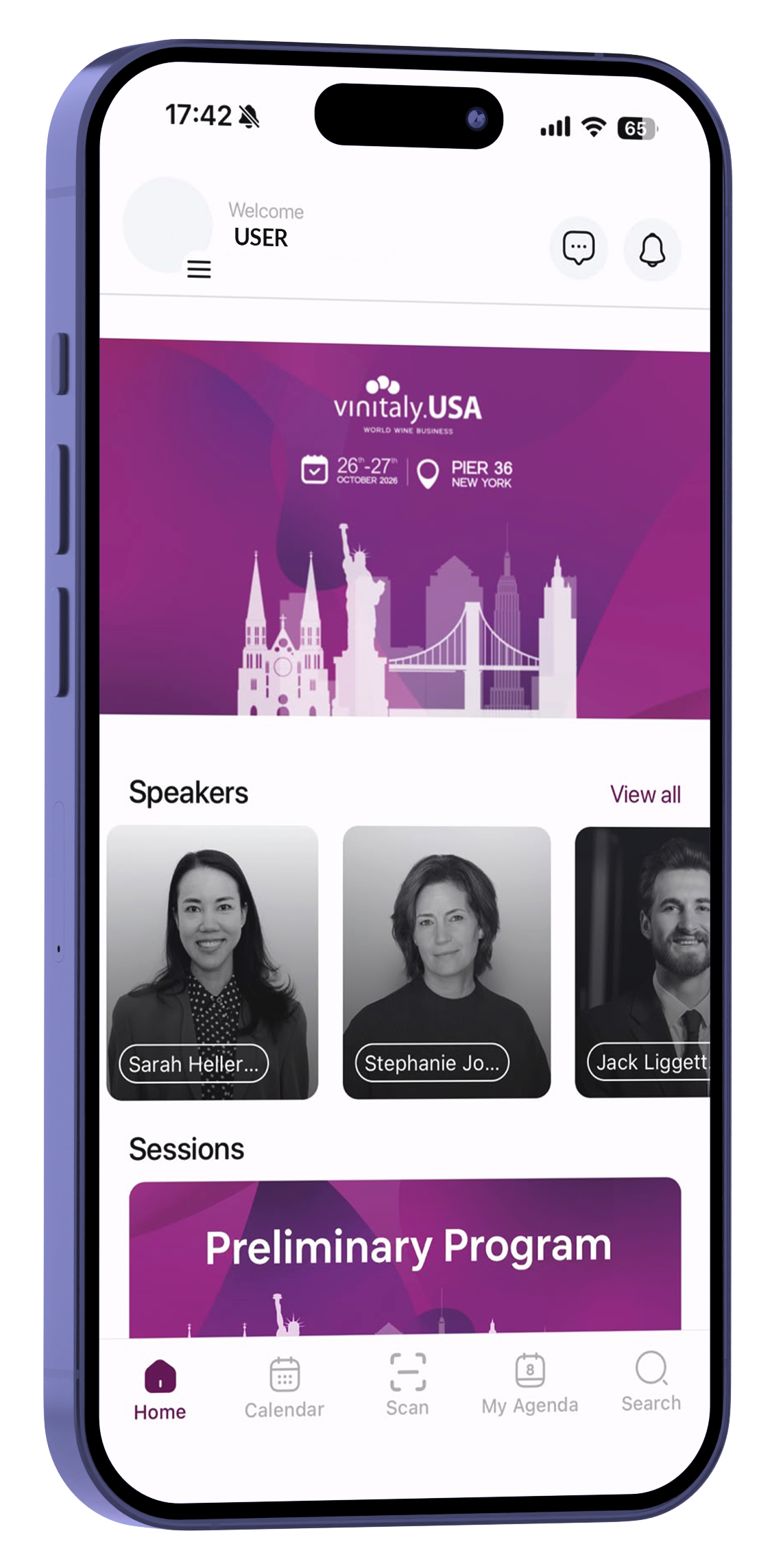 Vinitaly.USA App Home Mockup