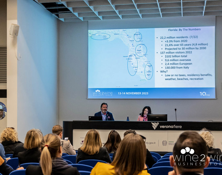 Exploring the Italian Wine Business in Florida: Insight from Erin DeMara IWA at wine2wine Business Forum 2023