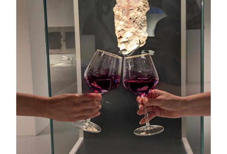 UN SORSO DI ARCHEOLOGIA AL MUSEO-2. AL TERMINE DELLA VISITA GUIDATA DEGUSTAZIONE DI VINO A CURA DI VILLA DALLA TORRE.